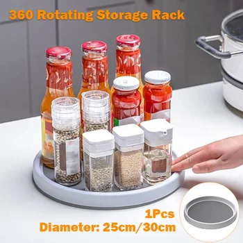 360 Sukimosi Ne Slysti Spice Rack Sandėliukas Kabineto Patefonu Su Plačios Bazės Laikymo Dėžę Sukasi Organizatorius Virtuvės Pagardas
