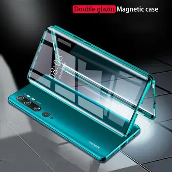 360 Visas Apsaugos Magnetinio Dvigubo Stiklo Atveju, Huawei P40 30 P20 Garbė 30 20 10 9 8 X 20i Padėjėjo 40 30 20 10 Pro Lite Atvejais