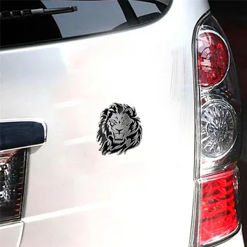 3D Automobilių Aliuminio Lydinio Lipdukas Asmenybės Liūtas Auto Logotipas Ženklelis Emblema Uodega Lipdukas (L*W):8cm*7cm