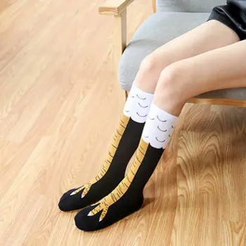 3D Juokinga Vištienos Moterų Kojinės aukštakulniais Kojinių Žiemą, Rudenį, Mielas, Juokingas Plonas Kojų Pėdų Ponios Kūrybos Kojinės
