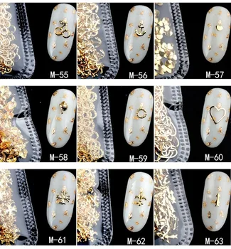 3D Metalinės Kniedės Rėmo Nagų Dailės Apdailos Seashell Ovalo formos rožinė Aukso, Sidabro Smeigės Karoliukai, Kristalų, Papuošalų, Nagų lako Priedai
