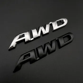 3D Metalo AWD Ženklelis Lipdukas Automobilių Kėbulo Emblema Decal Optikos Reikmenys Volkswagen Golf Audi, BMW, 