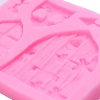 3D Pasakų Namų Duris Silikono Minkštas Formuoti Tortą Papuošti Šokolado Liejimo Įrankis tortas minkštas silikoninis kepimo skardas