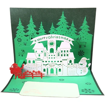 3D Pop-up Kalėdų Eglutė, Kalėdų atvirukas Kalėdos Naujųjų Metų Atvirukus, Kvietimus su Paketas