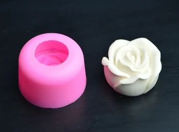 3D Rožių Gėlių Minkštas Pyragas Silikono Formos Šokolado Rankų darbo Muilo Forma