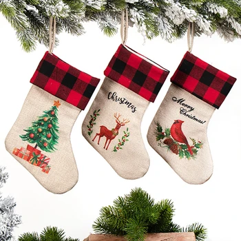 3Pcs Mielas Kalėdų Kabinti Klasikinis Gyvulių Vaikams, Saldainiai Dovanų Pakavimo Maišelis Kalėdų Elnias Medžio Modelio Medžio Kabo Dekoro
