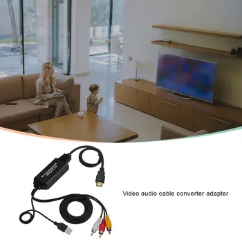 3RCA HDMI Av Video, Audio Kabelis, Composite Adapteriai 1080p Su Usb Įkrovimo Kabelis Adapteris Keitiklis