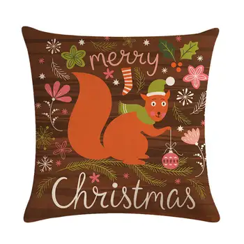 45cm*45cm Kalėdų gyvūnams, dizaino lino medvilnės pagalvių užvalkalus sofos pagalvės užvalkalą pagalvėlė padengti