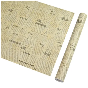 45cmx10m Pvc lipnios Laikraštis Tapetai Miegamajame, valgomajame, Retro Vandeniui korėjos Wallpaperfor Bendrabutyje Fone