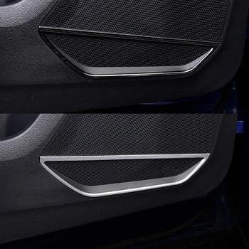 4pcs Audi Q3 F3 2019-Pateikti Automobilių Stilius Vidaus Ragų Rėmelio Lipdukai, Vidaus Duris Garsiakalbio Rėmas Blizgančiais Auto Priedų
