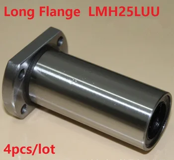 4pcs/daug LMH25LUU 25mm 25*40*112mm ilgio Ovalo formos Flanšas linijinio judesio rutulinių guolių įvorės CNC router dalys 25x40x112mm