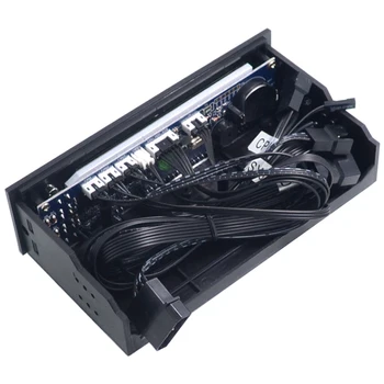 5.25 Colio 12V PC Kompiuterio Ventiliatorius Valdytojas 3 Ventiliatoriaus Greičio Reguliatorius Temperatūros Jutiklis LCD Skaitmeninis Displėjus, Priekinis Skydelis PC