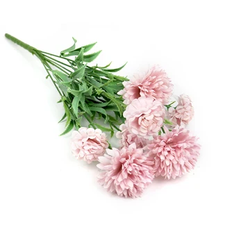 5 kekės chrizantemų Dirbtinės Gėlės Šilko Išaugo Padirbtų Gėlės, Vestuvių Dekoravimas 