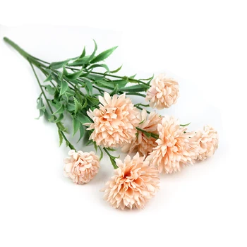 5 kekės chrizantemų Dirbtinės Gėlės Šilko Išaugo Padirbtų Gėlės, Vestuvių Dekoravimas 