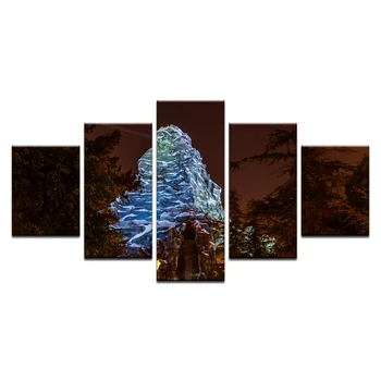 5 Skydelis Abstrakčios Drobės Plakatas Snoe Kalnų Miškų Kraštovaizdis Drobės Tapybos Namų Dekoro Sienos, Atr Naftos Pictuer Biuro Kambarį