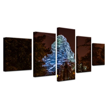 5 Skydelis Abstrakčios Drobės Plakatas Snoe Kalnų Miškų Kraštovaizdis Drobės Tapybos Namų Dekoro Sienos, Atr Naftos Pictuer Biuro Kambarį