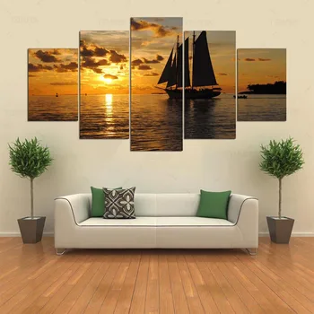 5 skydelis HD spausdinti tapybos key west sunset drobės namų dekoro sienos meno nuotrauką kambarį kn-202