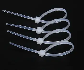 500pcs 5*150/200 mm Fiksuoto plastiko suveržiamųjų savaiminio fiksavimo nailono kabelis kaklaraištis diržas Surišimo Juostelės Laidų