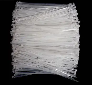 500pcs 5*150/200 mm Fiksuoto plastiko suveržiamųjų savaiminio fiksavimo nailono kabelis kaklaraištis diržas Surišimo Juostelės Laidų