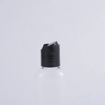 50ml X 50 Tuščia Aišku, PET Butelis Su Baltos spalvos Skaidrus Juodas Diskas Viršutinio Dangtelio Kelionės butelis Mažas Dydis Losjonas Elipsės Buteliai