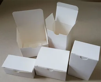 50pcs - 350gsm balto kartono dėžutė Kosmetikos pakabukas dovanų pakavimo, Aparatūros montavimo Led lemputės gaminio pakuotės, dėžutės