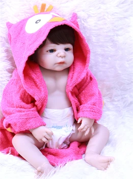 55cm Full Body Silikono Reborn Baby Lėlės, Žaislai Žaisti Namuose Naujagimis berniukas/mergaitė mados saugus lėlės vaikams gimtadienio siurprizas žaislai