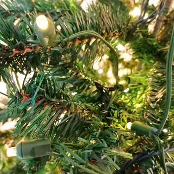 5m Kalėdų Medžio Šviesos Eilutę 8Functions Baterija Lauke 50LED String Žibintai Sodo Vejos Atostogų Scenos Šviesos Šiltai Balta Kalėdos Dekoras
