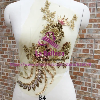 5pieces/daug raudona/aukso Geros kokybės 3D gėlė su kalnų krištolas pleistrai vestuvių suknelė/ 