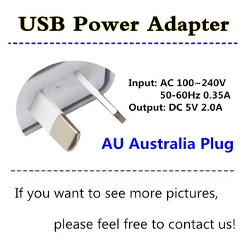 5V 2A Australija Naujoji Zelandija AS Prijunkite USB, Sieninis Įkroviklis, Maitinimo, Kelionės KINTAMOSIOS srovės Adapteris, skirtas 