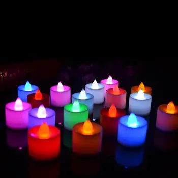 5vnt 6 Spalvų Flameless Žvakių Šviesos Festivalis Romantiškas Dekoro Žvakės Formos LEDFlameless Žvakių Šviesos Dekoratyvinis Apšvietimas