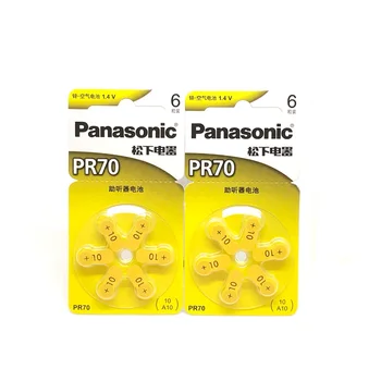 6pcs/daug Panasonic PR70 Klausos Baterijų 5.8 mm*3,6 mm 10 A10 Kurčiųjų pagalbos Kochlearinius Mygtuką Monetos Cell Baterijos Audiphone,6pcs/kortelės