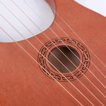 7-String Lyra Arfos Stygos Kietas Raudonmedžio Medienos Styginių Muzikos Instrumentų