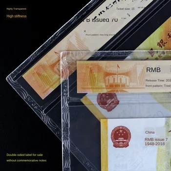70-osioms banknotų etiketės tipo banknotų apsaugos įrašą/banknotų kietos gumos rankovės/banknotų sunku įrašą