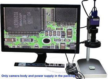 720P 60F/S), VGA HD Vaizdo Pramonės Skaitmeninės Mikroskopų Kameros Sistema Paramą C-Mount Objektyvas, Skirtas PCB SMD SMT Remonto Peržiūros