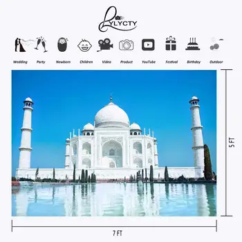 7x5ft Fotografijos Fonas Romantiška Indijos Architektūros Fone Taj Mahal Fotografijos Fone Studija Fone