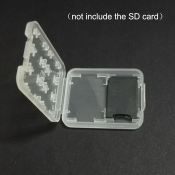 8 1 Plastikinis Micro Dukart Sluoksnių Plastiko Micro SD SDHC TF MS Atminties Kortelių Saugojimo Kietajame Atveju, Mini Dėžutė Raštas