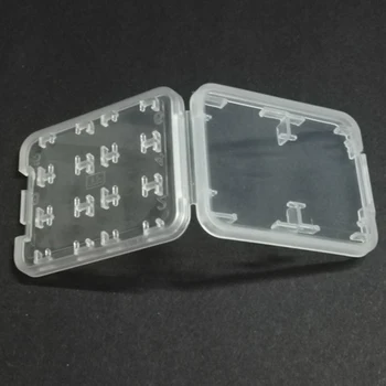 8 1 Plastikinis Micro Dukart Sluoksnių Plastiko Micro SD SDHC TF MS Atminties Kortelių Saugojimo Kietajame Atveju, Mini Dėžutė Raštas