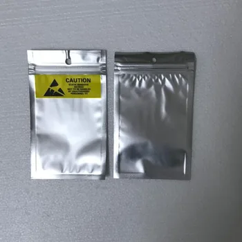 8*13cm Medžiaga Aliuminio Saugojimo Krepšys Zip-Lock Uždaroma Anti Static ESD Maišelis Maišelis j5 ausinės Elektronikos Priedai krepšys