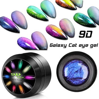 8 Ml Nagų Dailės Dizaino Blizgučiai 9d Cat Eye Chameleonas Mirkti Off UV LED Nagų Lakas Magnetic Nails Art Manikiūro Lako Gelio lenkijos