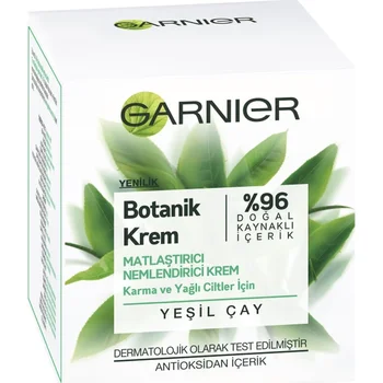 96% natūralios kilmės, Garnier Botanikos Mattifying Drėkinamasis Kremas Antioksidantas Žalioji arbata-50ml