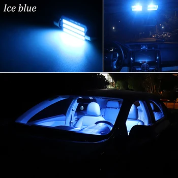 9pcs Balta Canbus Automobilį, LED Interjero Šviesos Rinkinys Paketą, Skirtą 
