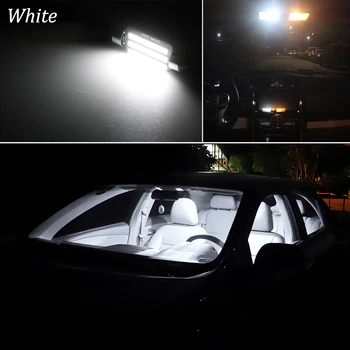 9pcs Balta Canbus Automobilį, LED Interjero Šviesos Rinkinys Paketą, Skirtą 