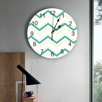 Abstrakčių Geometrinių Ripple Spausdinti PVC Sieninis Laikrodis Modernaus Dizaino Namų Dekoro Miegamasis Silent Oclock Žiūrėti Siena Už Kambarį