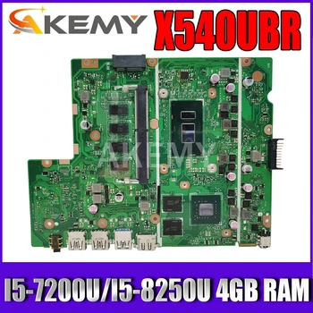 Akemy X540UBR Nešiojamojo kompiuterio motininė Plokštė, Skirta Asus X540UB X540UBR MainBoard Išbandyti W/ I5-7200U/I5-8250U 4GB RAM