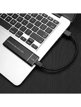 Aliuminio USB 3.1 Tipo C iki 2 M. NGFF SSD Atveju Nešiojamas KOMPIUTERIS 6Gbps Išorinio Kietojo disko Disko Mobile Išorinis Talpyklos Atveju