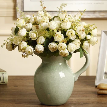 Amerikos šalyje pieno ąsotis keramikos vaza apdailos kūrybinės Europos gėlių Vandens bako vaza namų vestuvių dekoravimas