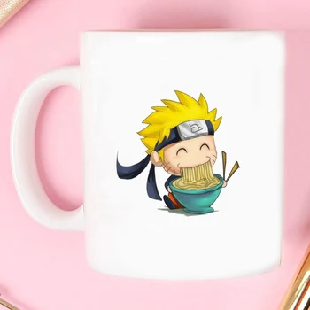 Anime Cartoon Hokage Ninjia Naruto Valgyti Makaronų Kavos Puodelio Kelionės Taures ir Puodelius 350ml Keraminės Kavos Puodelis Lašas Laivybos