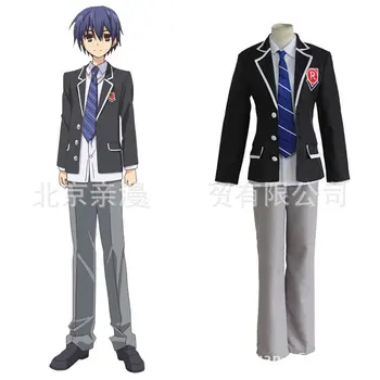 Anime Dienos Gyventi Itsuka Shidou Cosplay Kostiumų Itsuka Shido Pilnas Komplektas Mokyklos Uniformą ( Švarkas + Marškinėliai + Kelnės + Kaklaraištis )