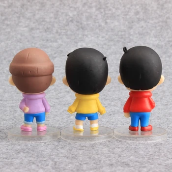 Anime Osomatsu-san Pav Matsuno Ichimatsu Bliuzono PVC figūrėlių, Kolekcines, Modelis Žaislas Lėlės Bazėmis 6 Vnt/Set 6.5 CM