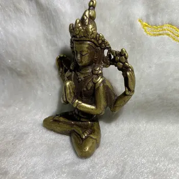 Antikvariniai Avalokitešvara Tibeto buda Bodhisatvos Budos Statula namų Puošybai metalo rankdarbiai